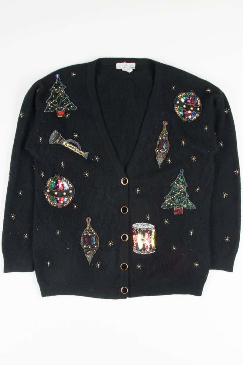 Black Ugly Christmas Cardigan 53216