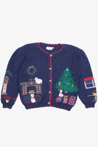 Blue Cat And Dog Ugly Christmas Cardigan 53267