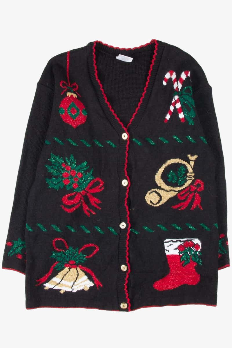 Black Ugly Christmas Cardigan 53291