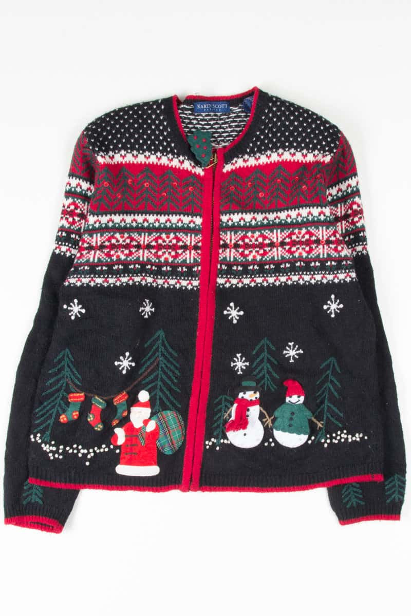 Black Ugly Christmas Cardigan 53345