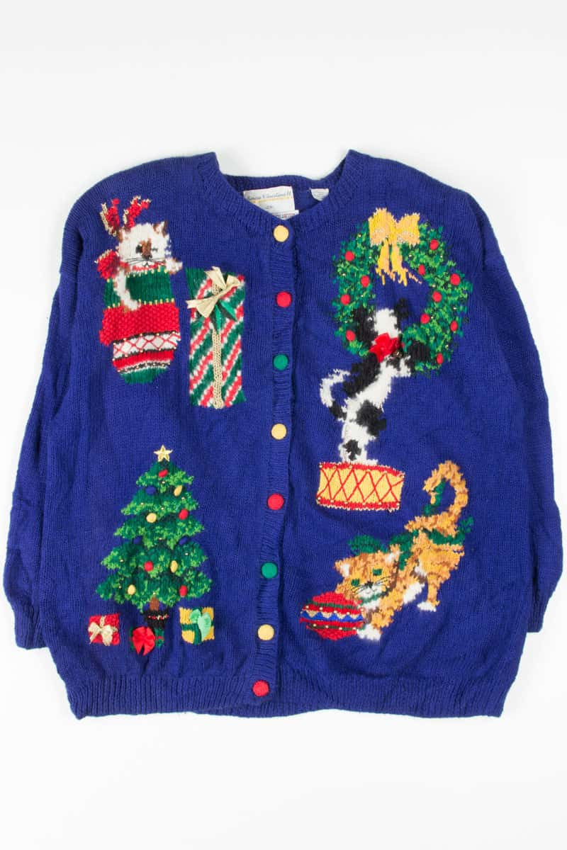 Blue Ugly Christmas Cardigan 53462