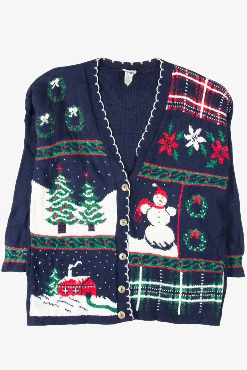 Blue Ugly Christmas Cardigan 53549
