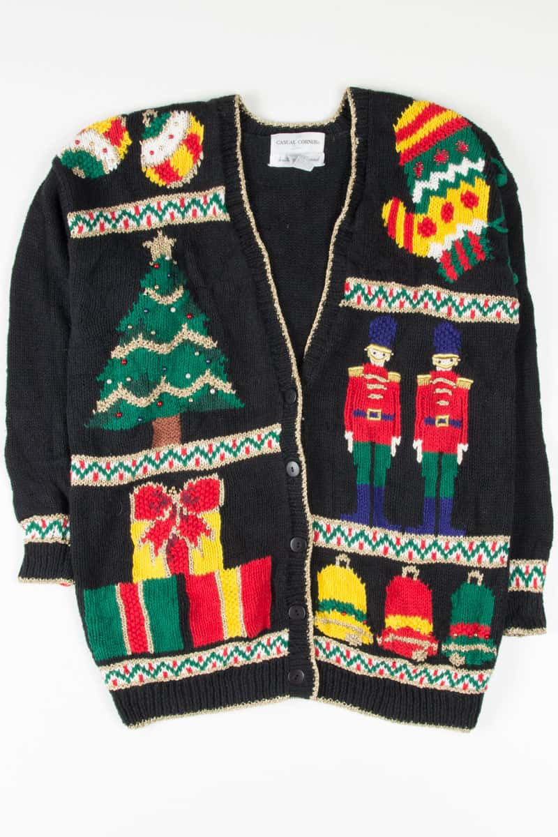 Black Ugly Christmas Cardigan 53703