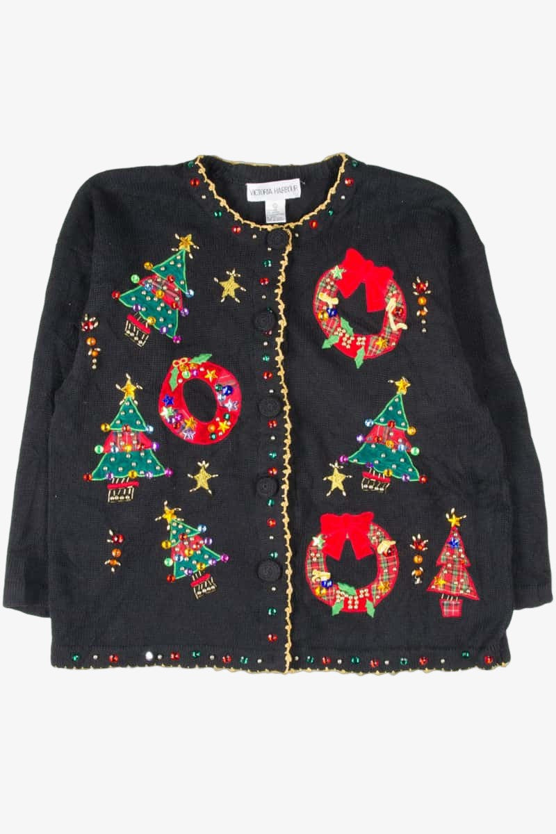 Black Ugly Christmas Cardigan 53706