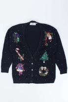 Black Ugly Christmas Cardigan 53716