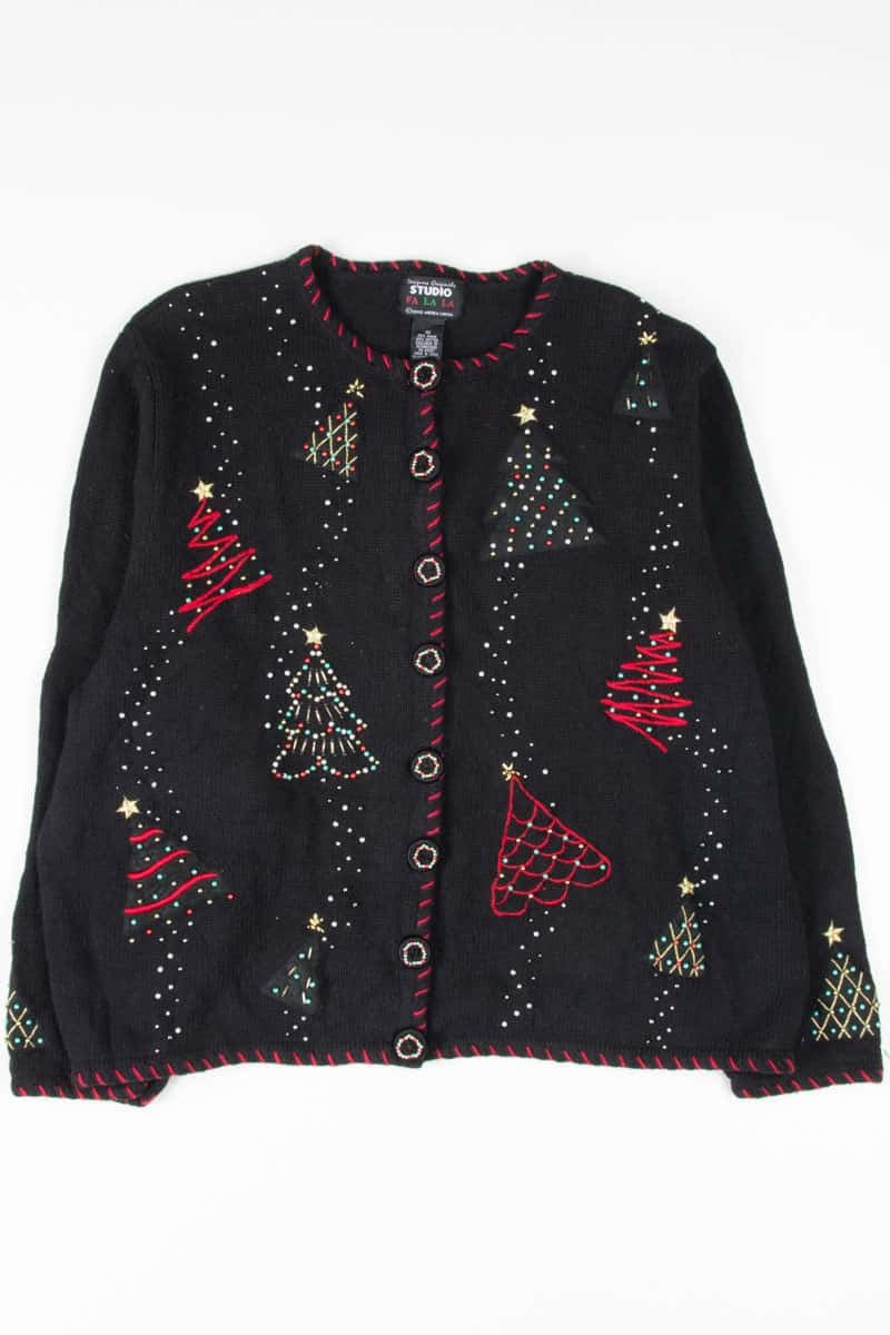 Black Ugly Christmas Cardigan 53759