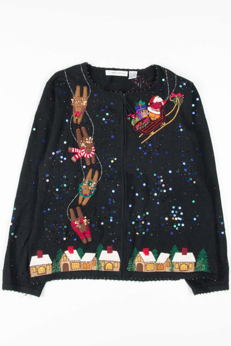 Black Ugly Christmas Cardigan 53761
