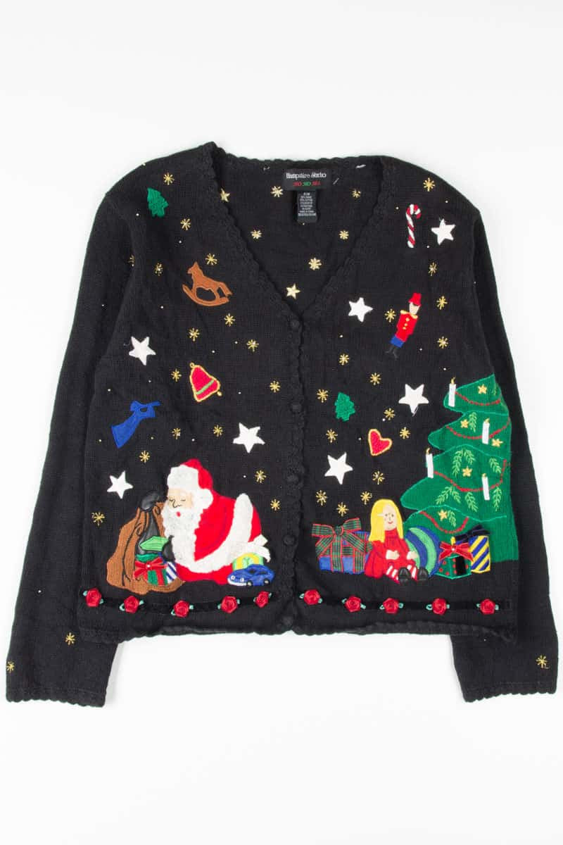 Black Ugly Christmas Cardigan 53763