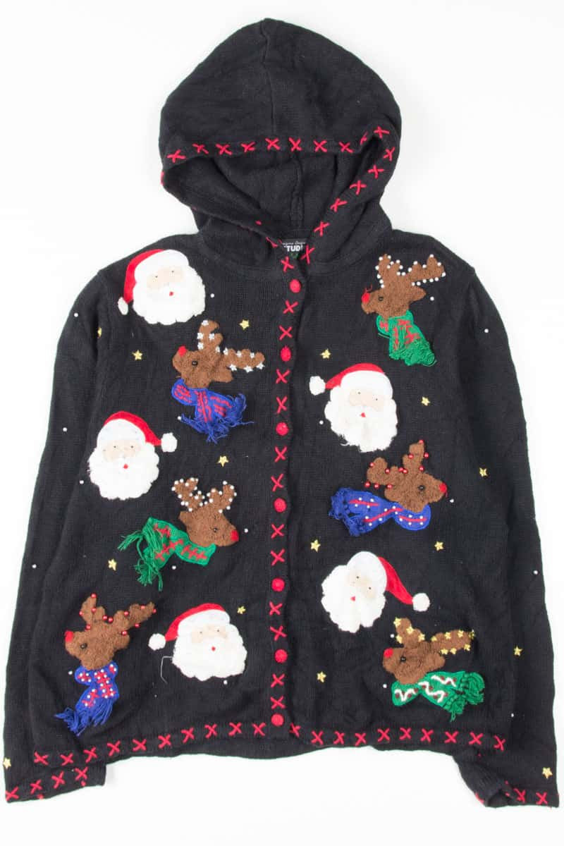 Black Ugly Christmas Cardigan 53883