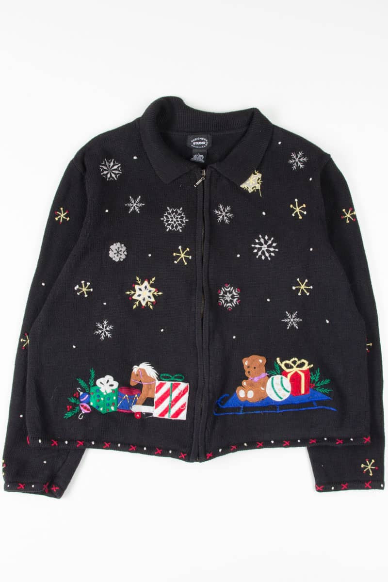 Black Ugly Christmas Cardigan 54089