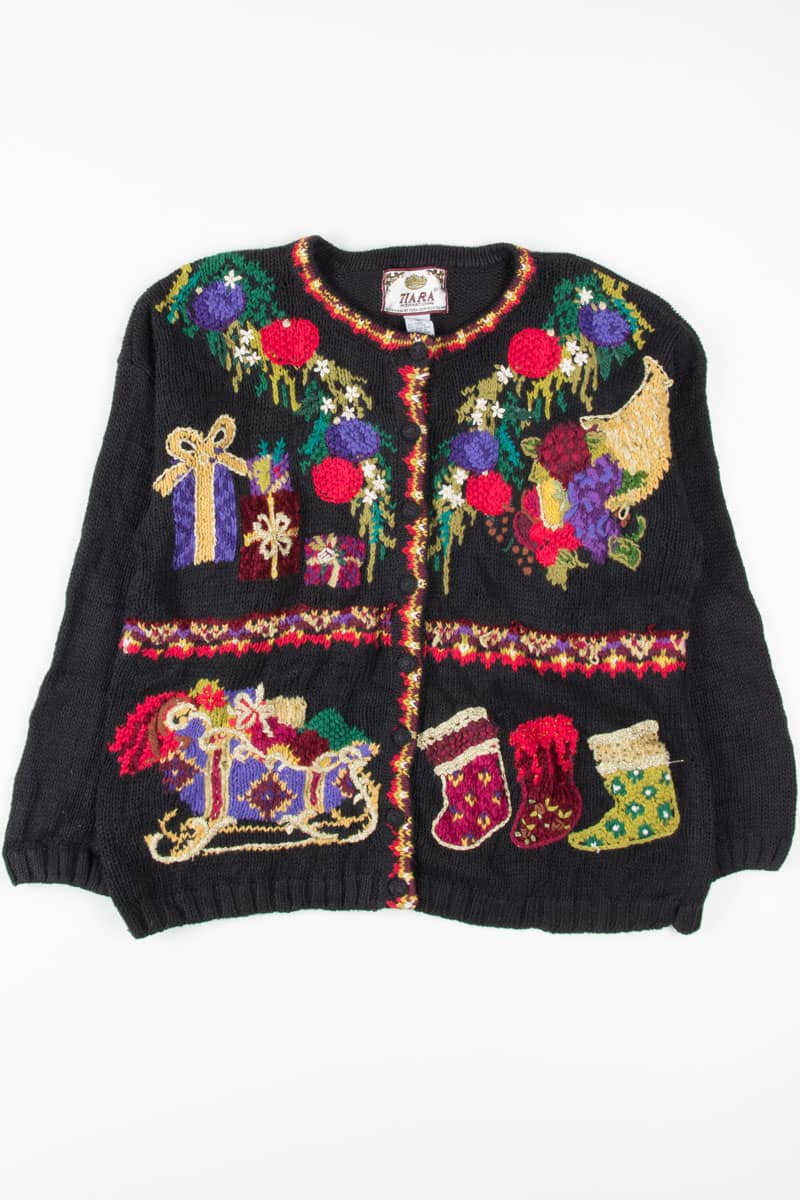 Black Ugly Christmas Cardigan 54181