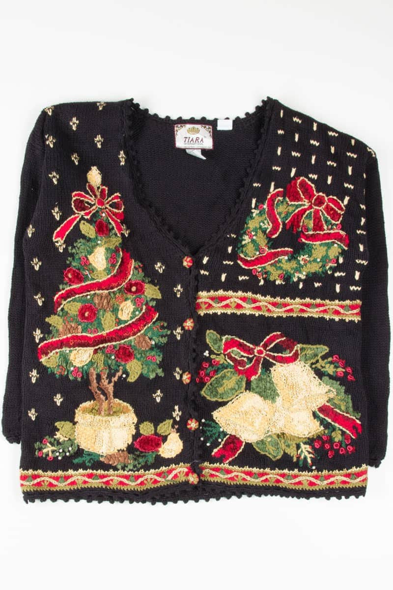 Black Ugly Christmas Cardigan 54182
