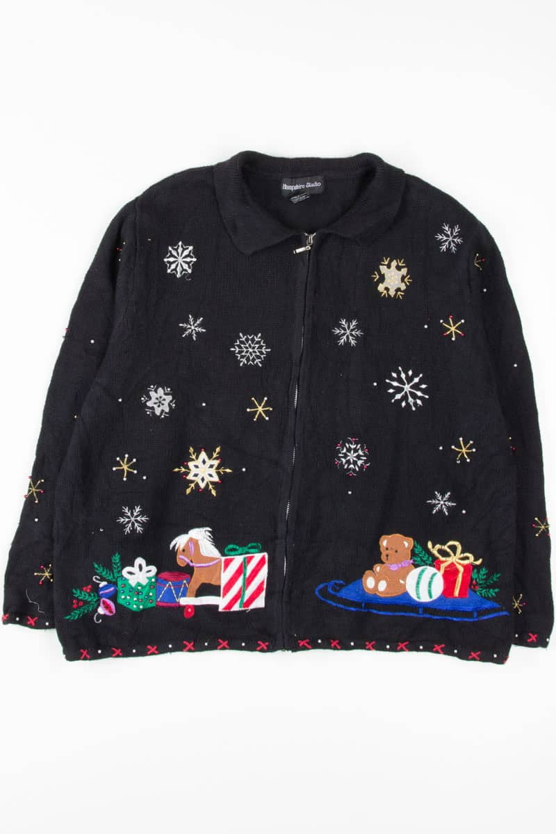 Black Ugly Christmas Cardigan 54183