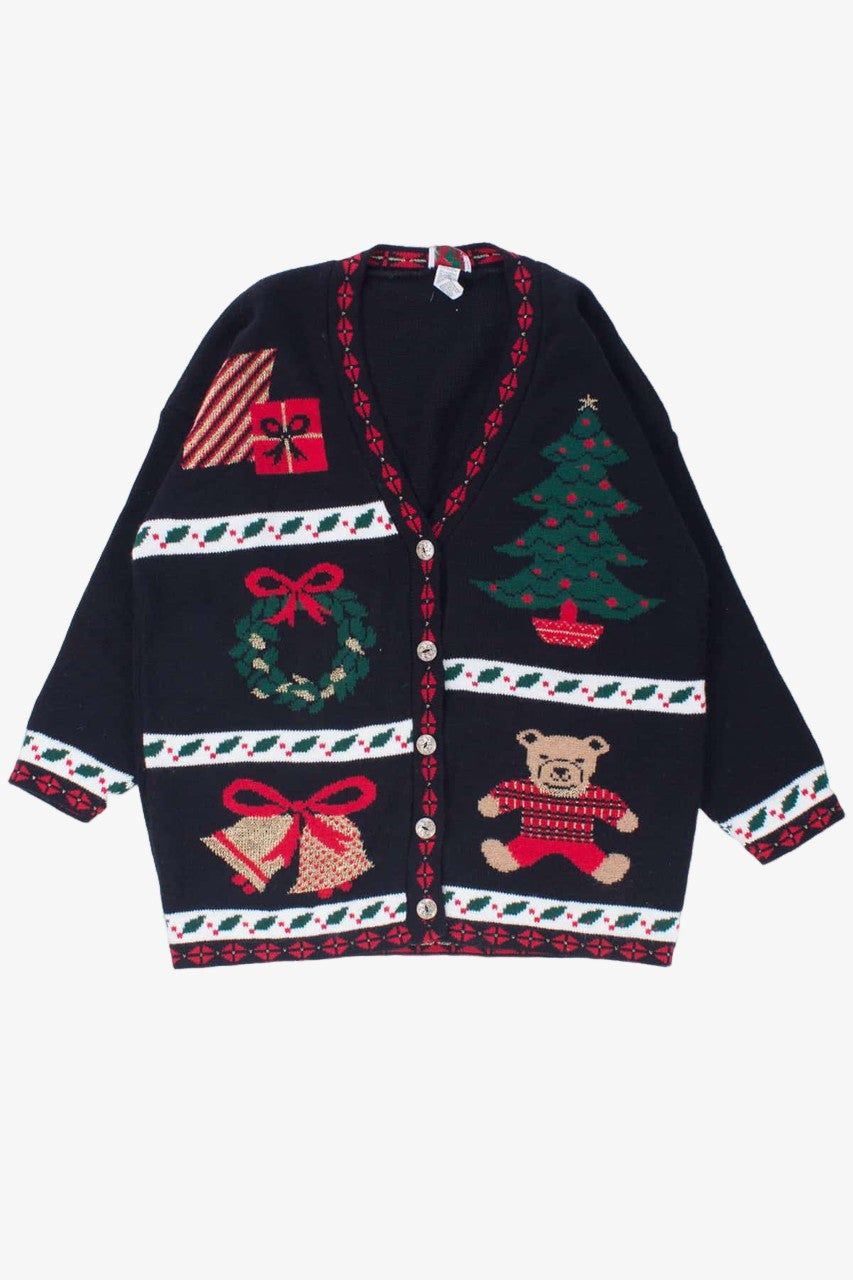 Black Ugly Christmas Cardigan 54373
