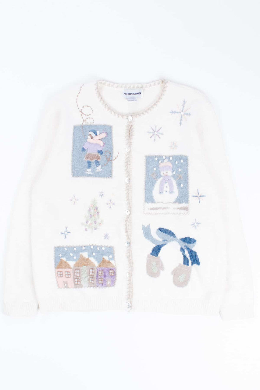 White Ugly Christmas Cardigan 54404