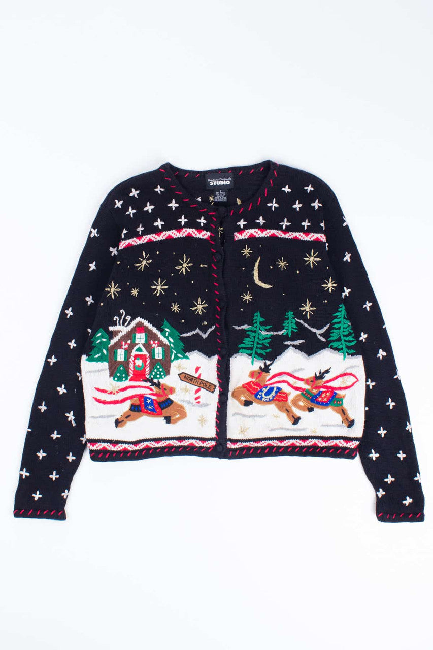 Black Ugly Christmas Cardigan 54422