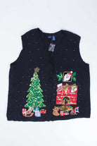 Black Ugly Christmas Vests 54482