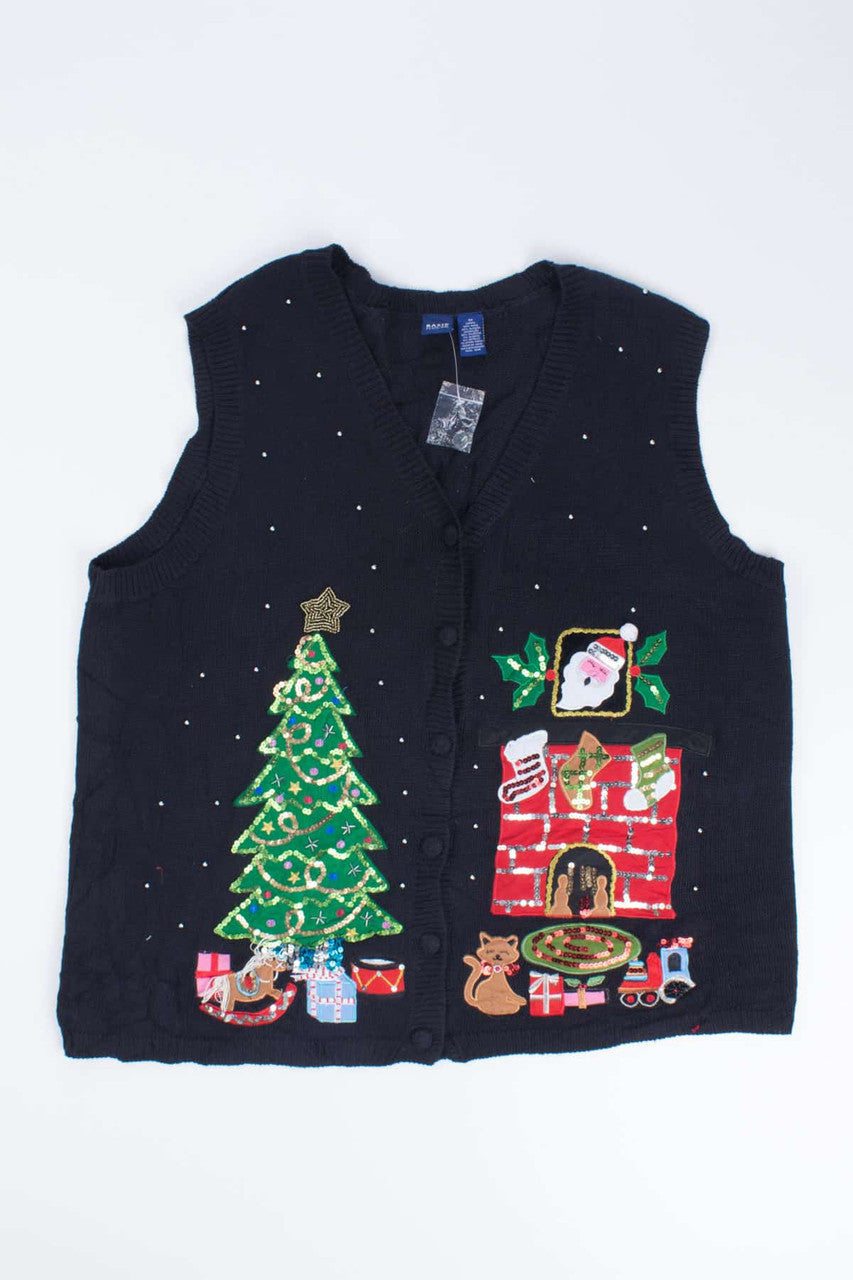Black Ugly Christmas Vests 54482