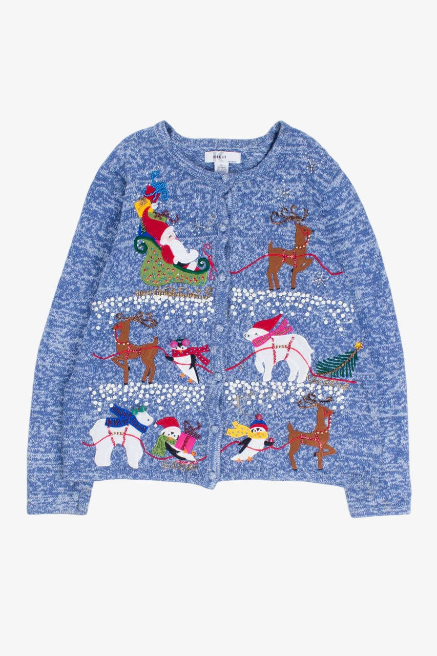 Blue Ugly Christmas Cardigan 54545