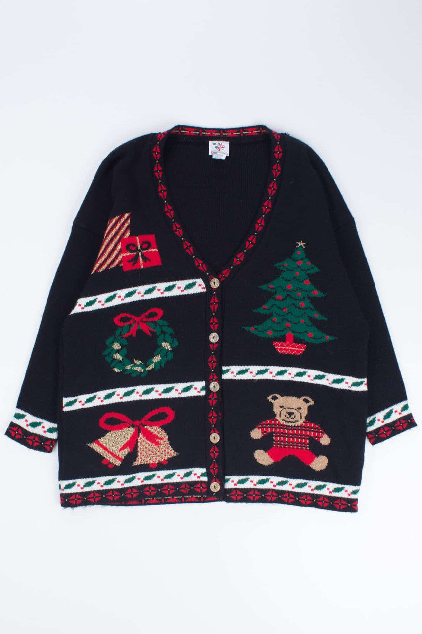 Black Ugly Christmas Cardigan 54559