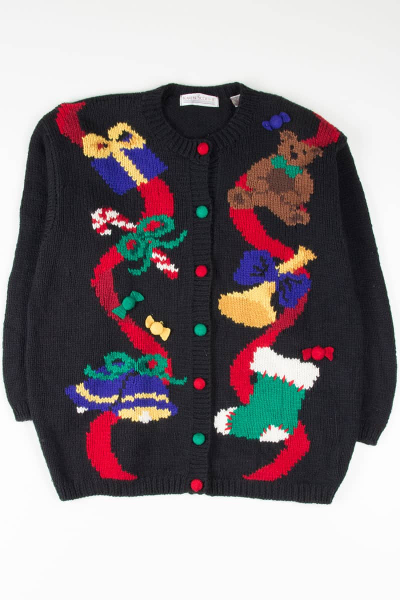 Black Ugly Christmas Cardigan 54685