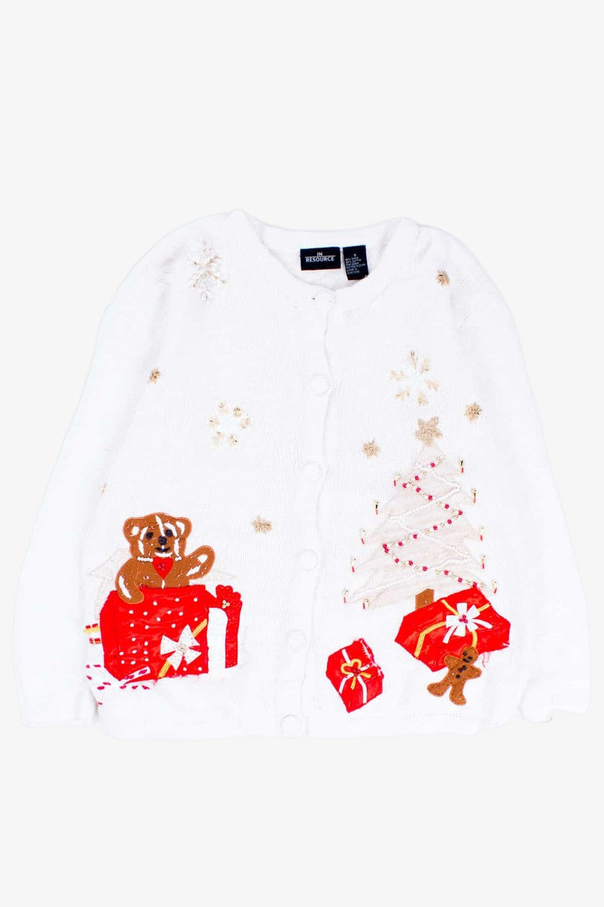 White Ugly Christmas Cardigan 54711