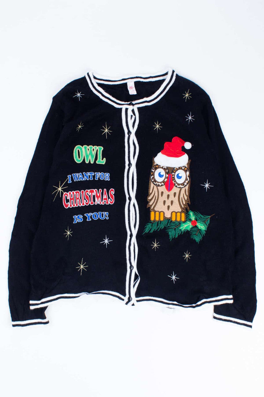 Black Ugly Christmas Cardigan 54731