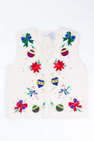 White Ugly Christmas Vest 54751