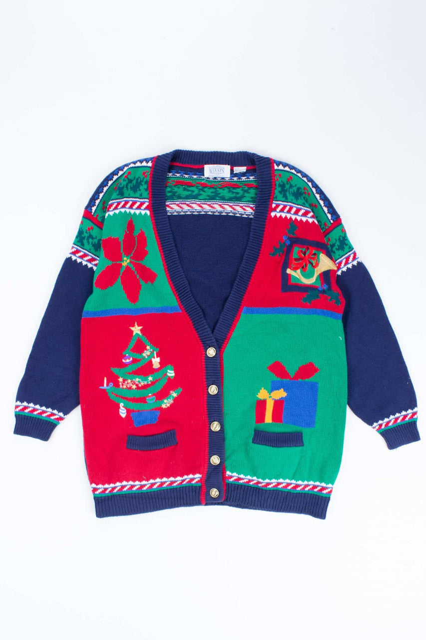 Multicolor Ugly Christmas Cardigan 54760