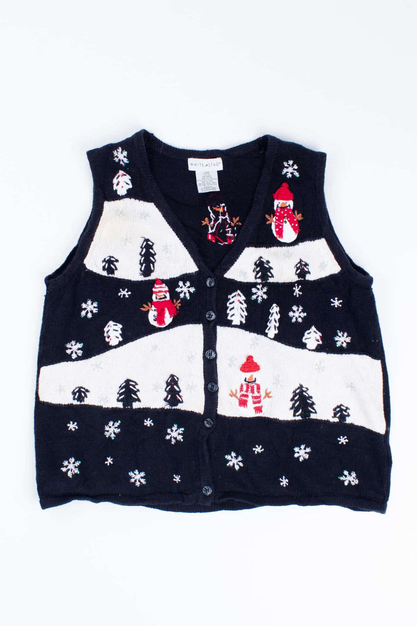 Black Ugly Christmas Vest 54827