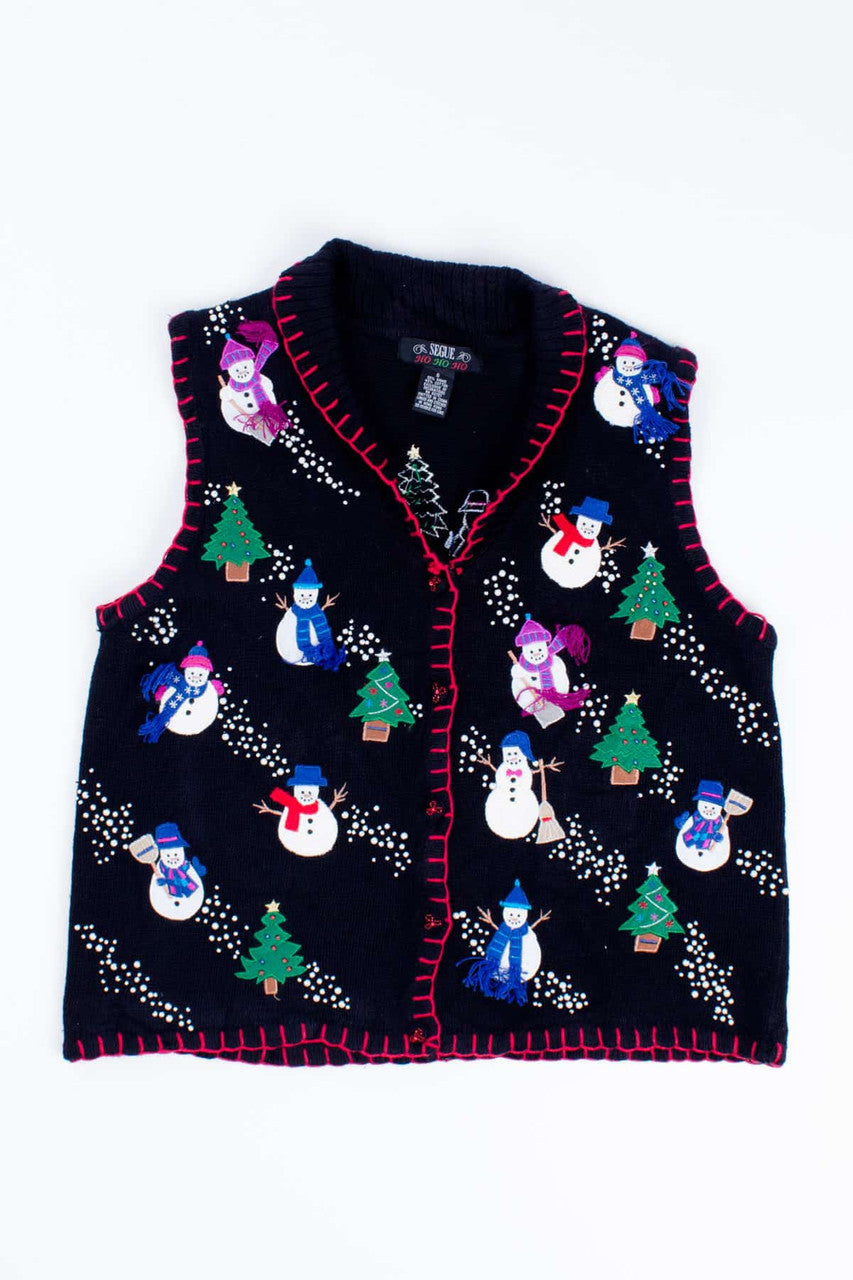 Black Ugly Christmas Vest 54828