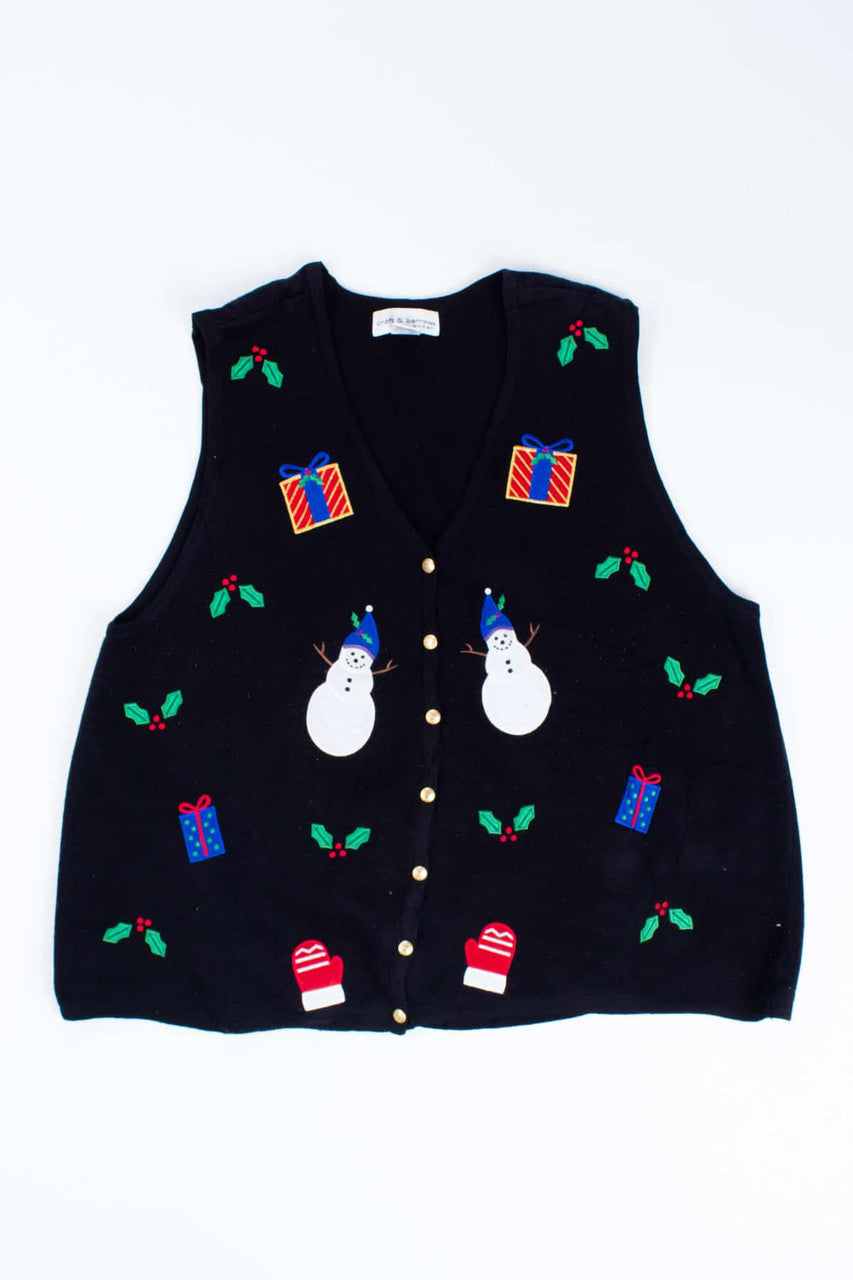 Black Ugly Christmas Vest 54833