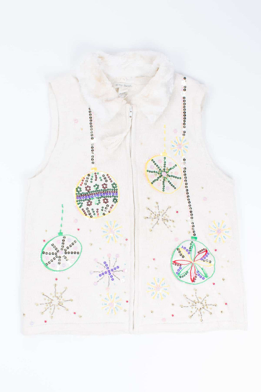 White Ugly Christmas Vest 54870