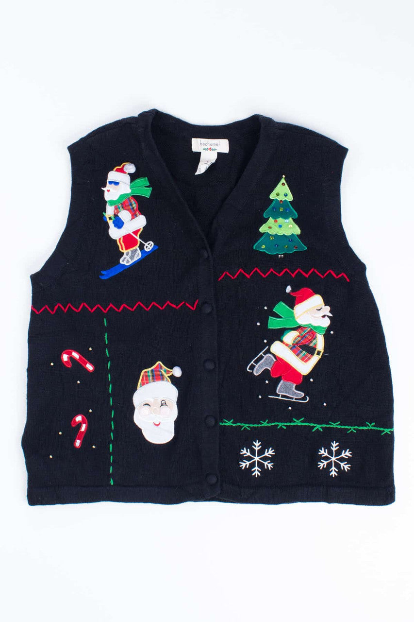 Black Ugly Christmas Vest 54993
