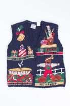 Blue Ugly Christmas Vest 55037
