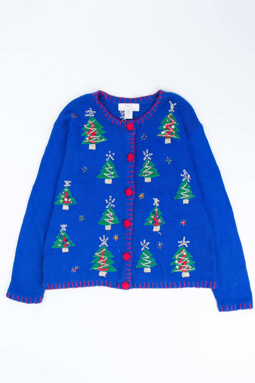Blue Ugly Christmas Cardigan 55055