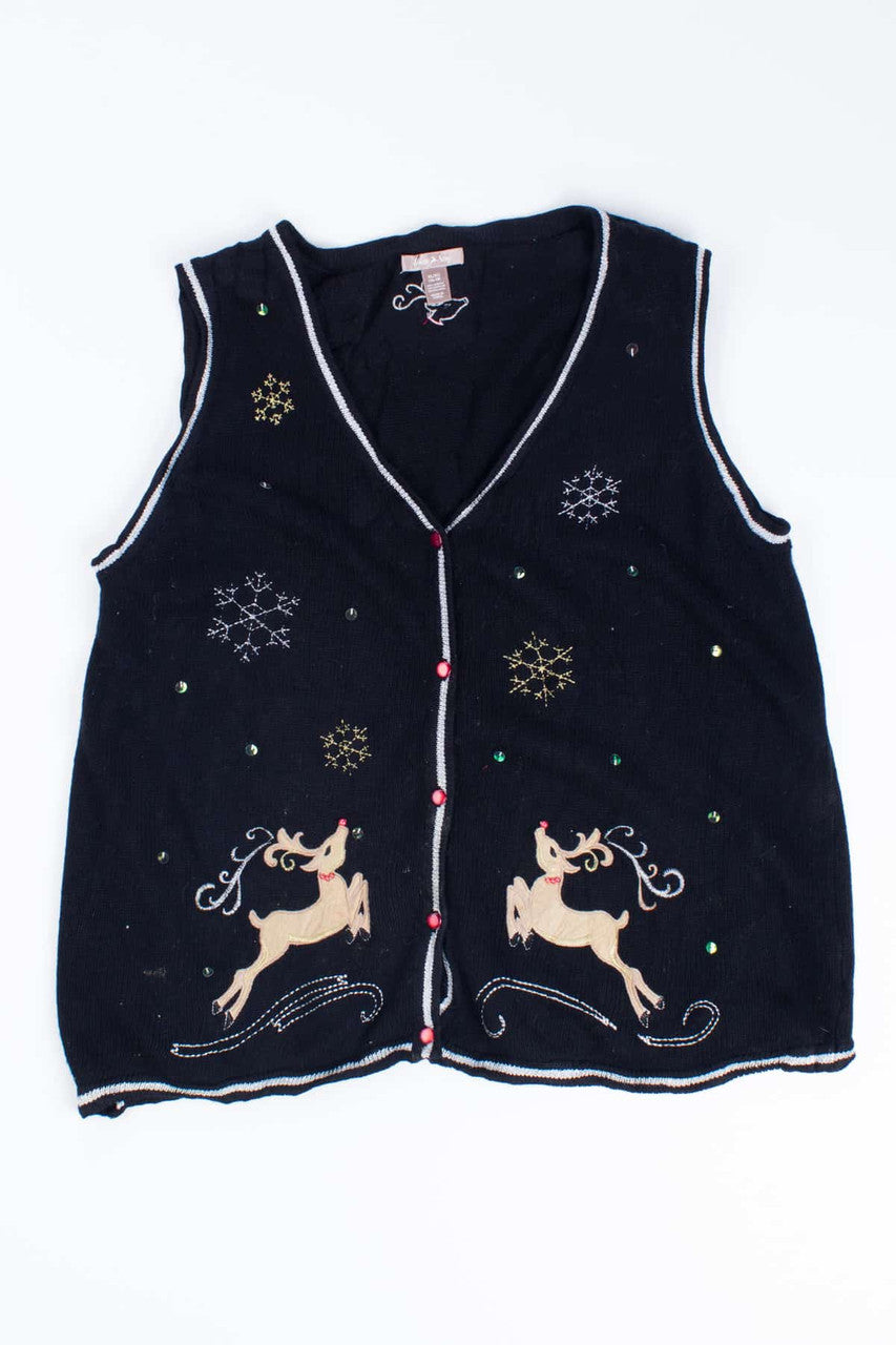 Black Ugly Christmas Cardigan 55063