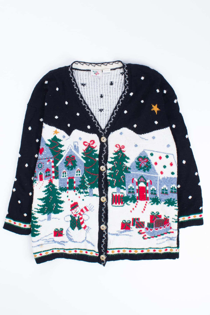 Black Ugly Christmas Cardigan 55066