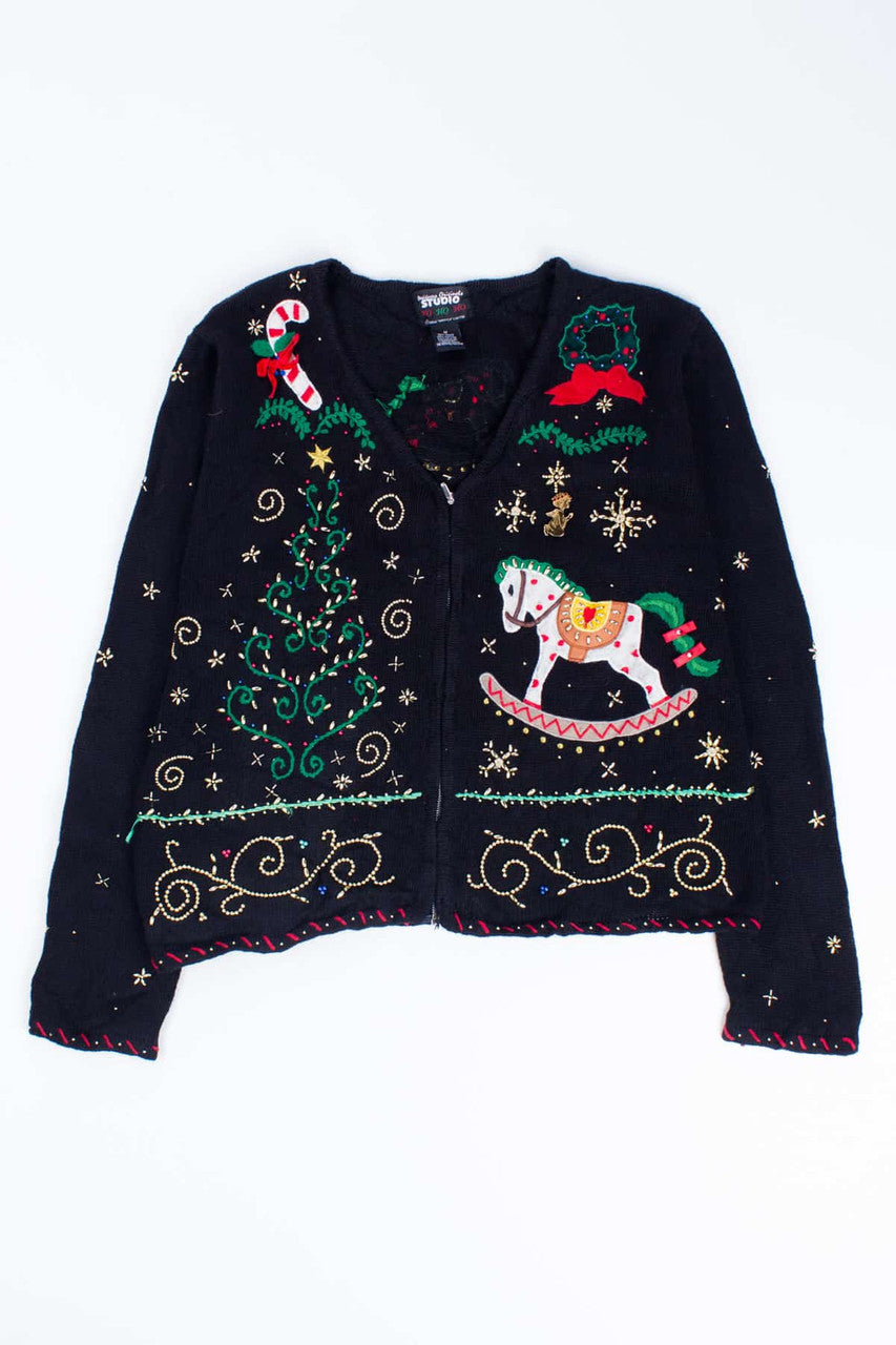Black Ugly Christmas Cardigan 55070