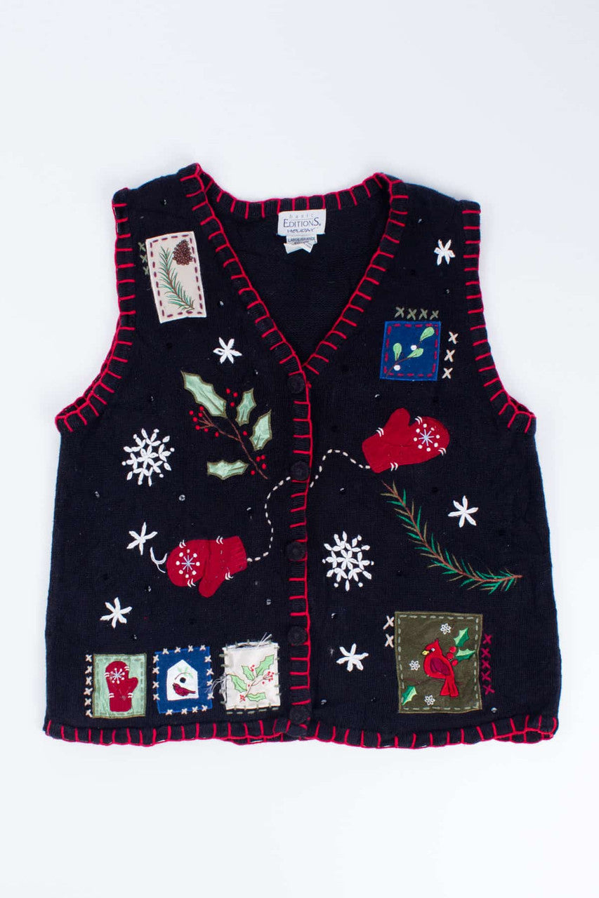 Black Ugly Christmas Vest 55073
