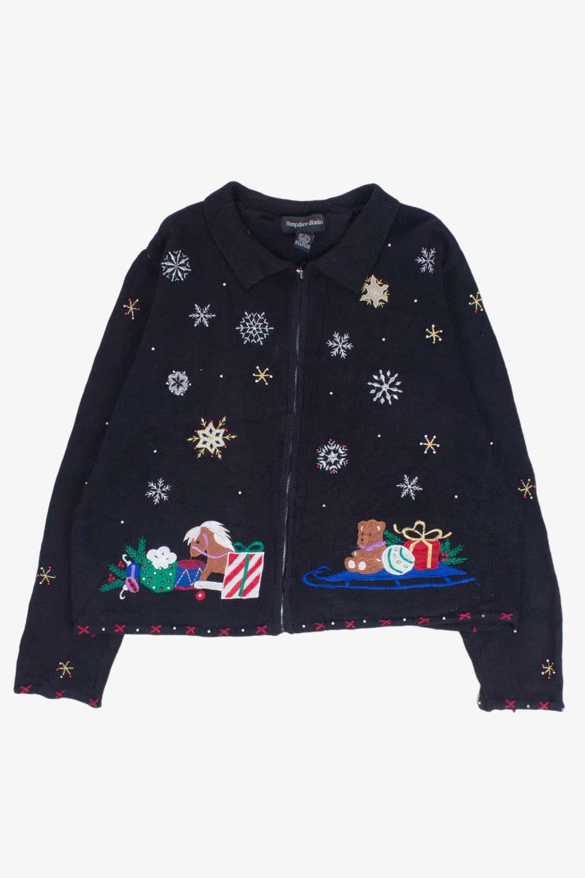Black Ugly Christmas Cardigan 55138