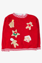 Red Gingerbread Cookies Christmas Pullover 55265