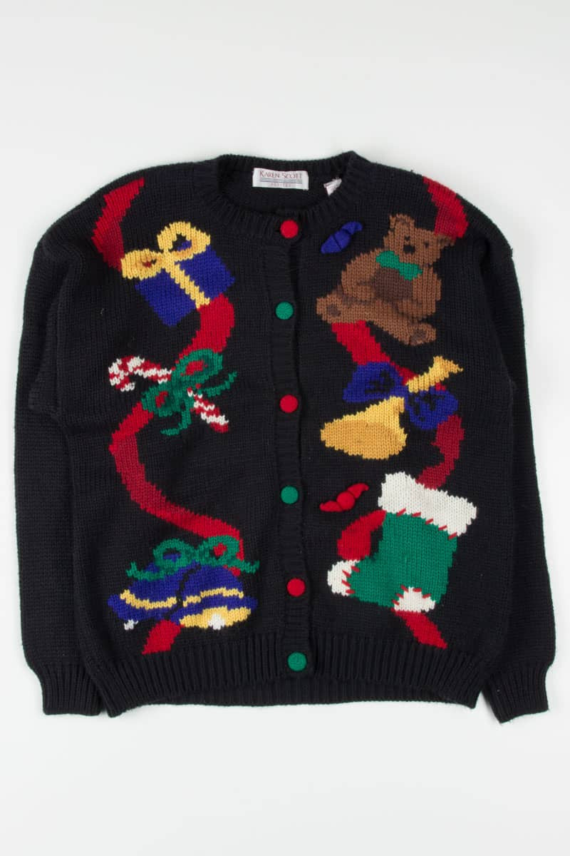 Black Ugly Christmas Cardigan 55281