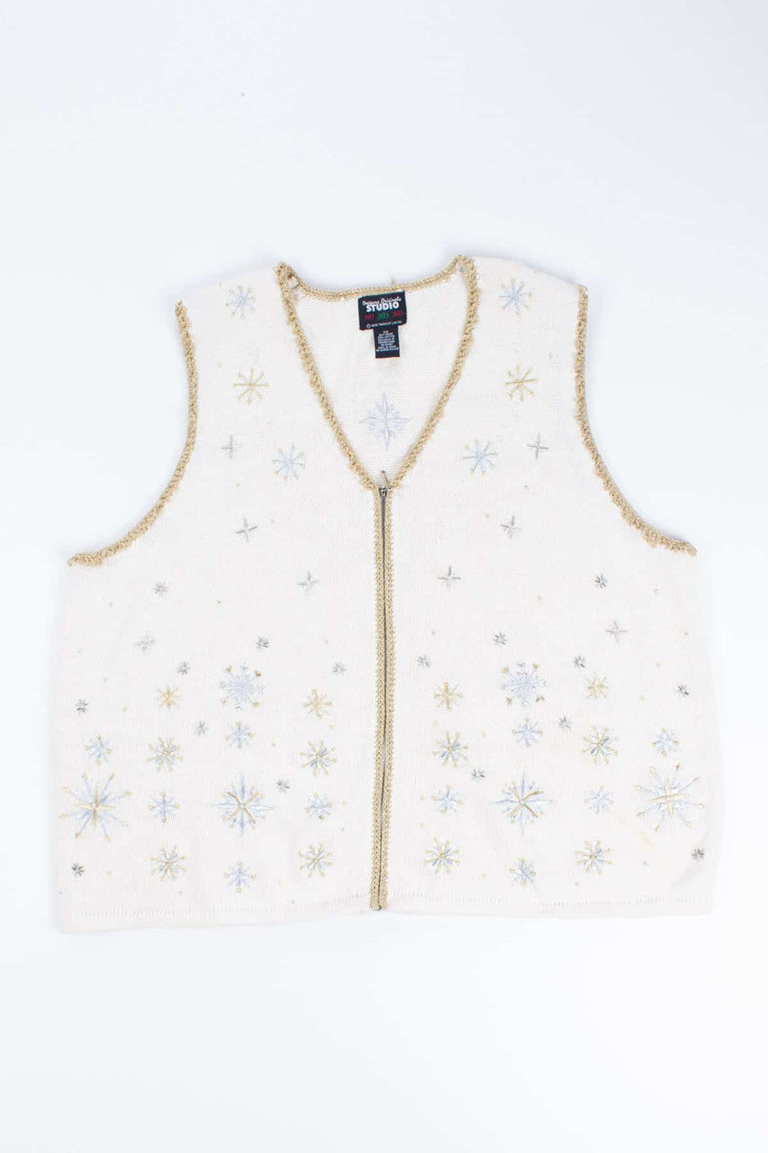 White Ugly Christmas Vest 55349
