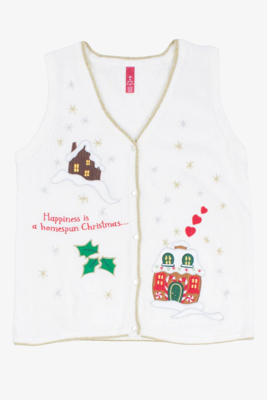 White Ugly Christmas Vest 55438