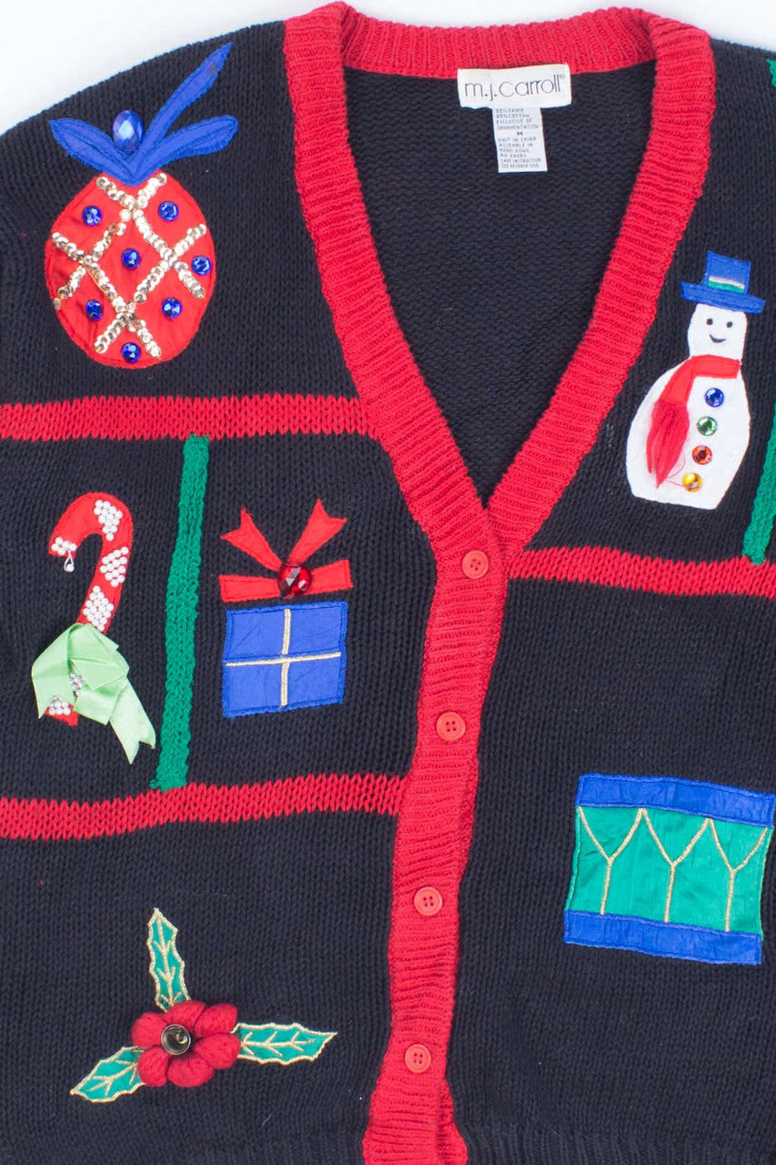 Black Ugly Christmas Cardigan 55234