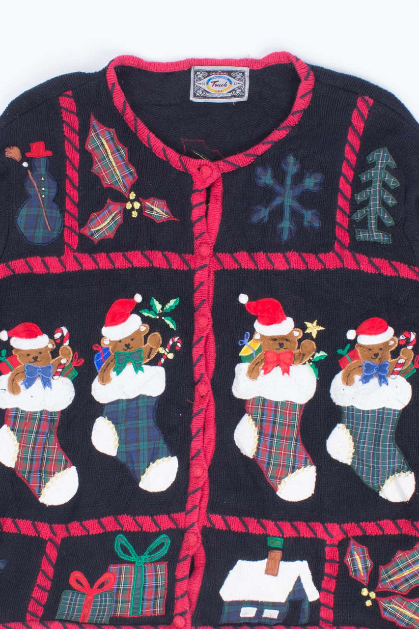 Black Ugly Christmas Cardigan 55237