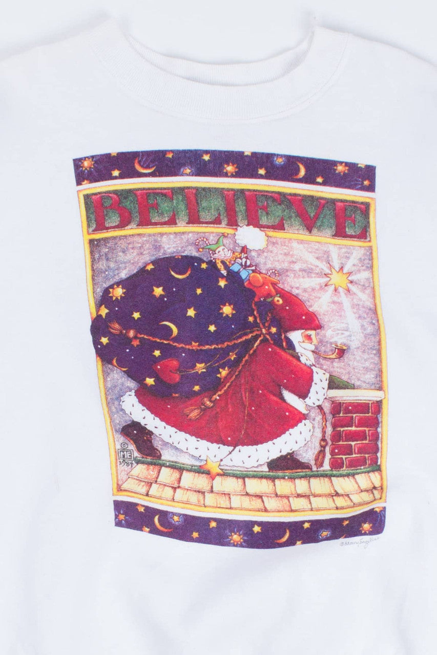 Vintage Santa Christmas Sweatshirt 55417