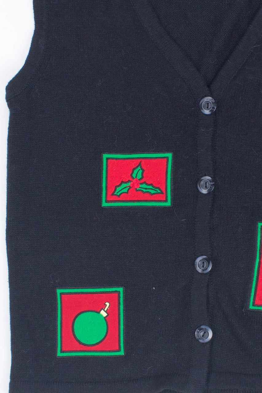 Black Ugly Christmas Vest 55467