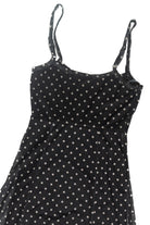 Mesh Dot Fit and Flare Maxi Dress